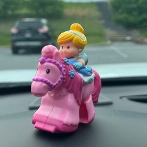 Ultra rare little people klip klop pink horse Cinderella